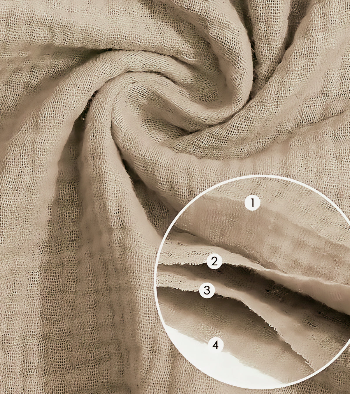 Anneau de dentition beige et lange marron