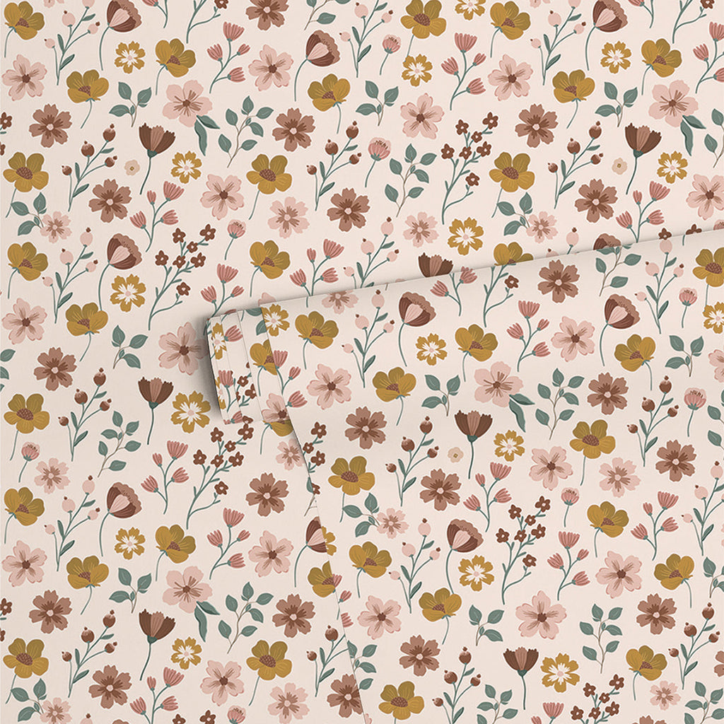 CAPUCINE - Papier peint enfant - Motif fleurs sur tige