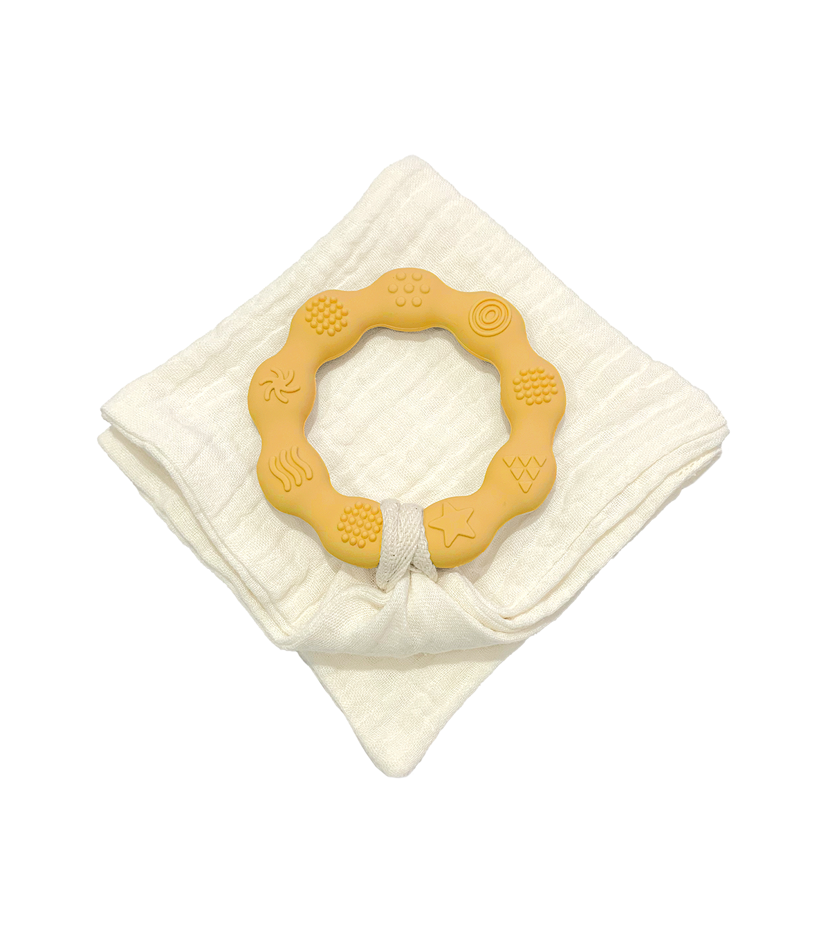 Anneau de dentition moutarde et lange ivoire