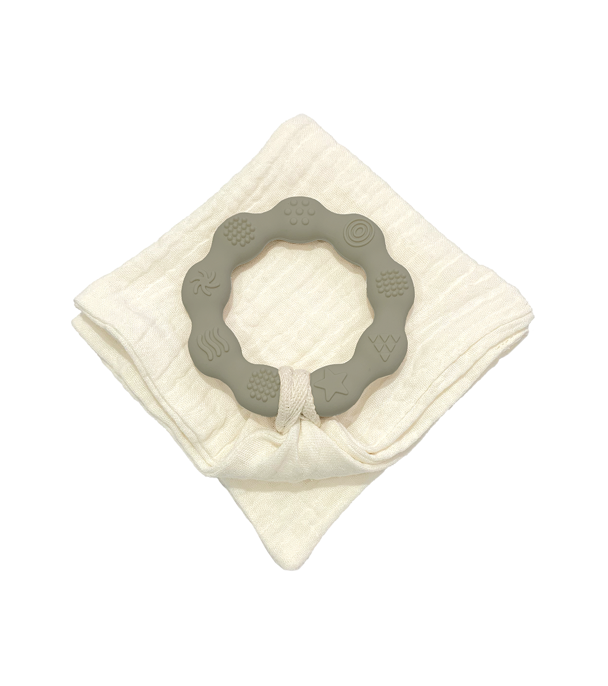 Anneau de dentition vert et lange ivoire