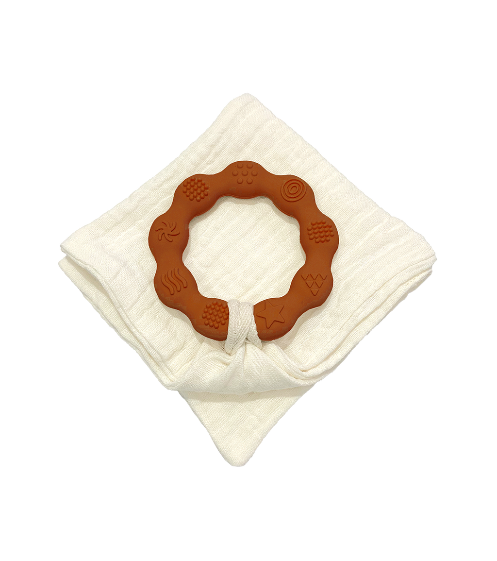 Anneau de dentition marron et lange ivoire