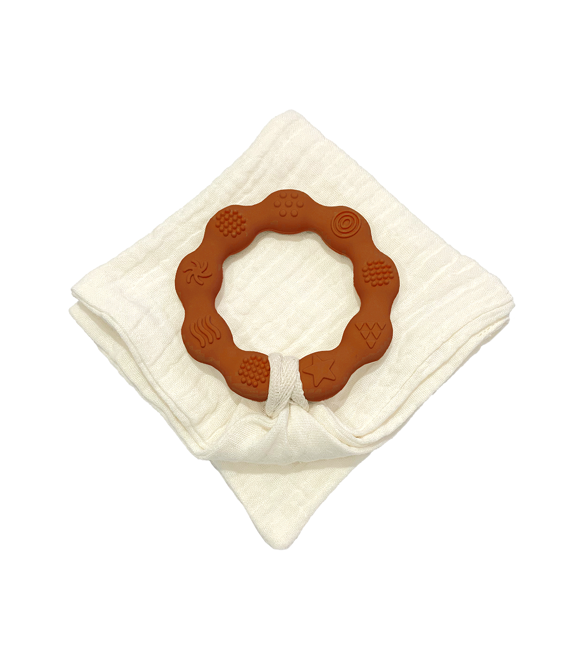 Anneau de dentition marron et lange ivoire