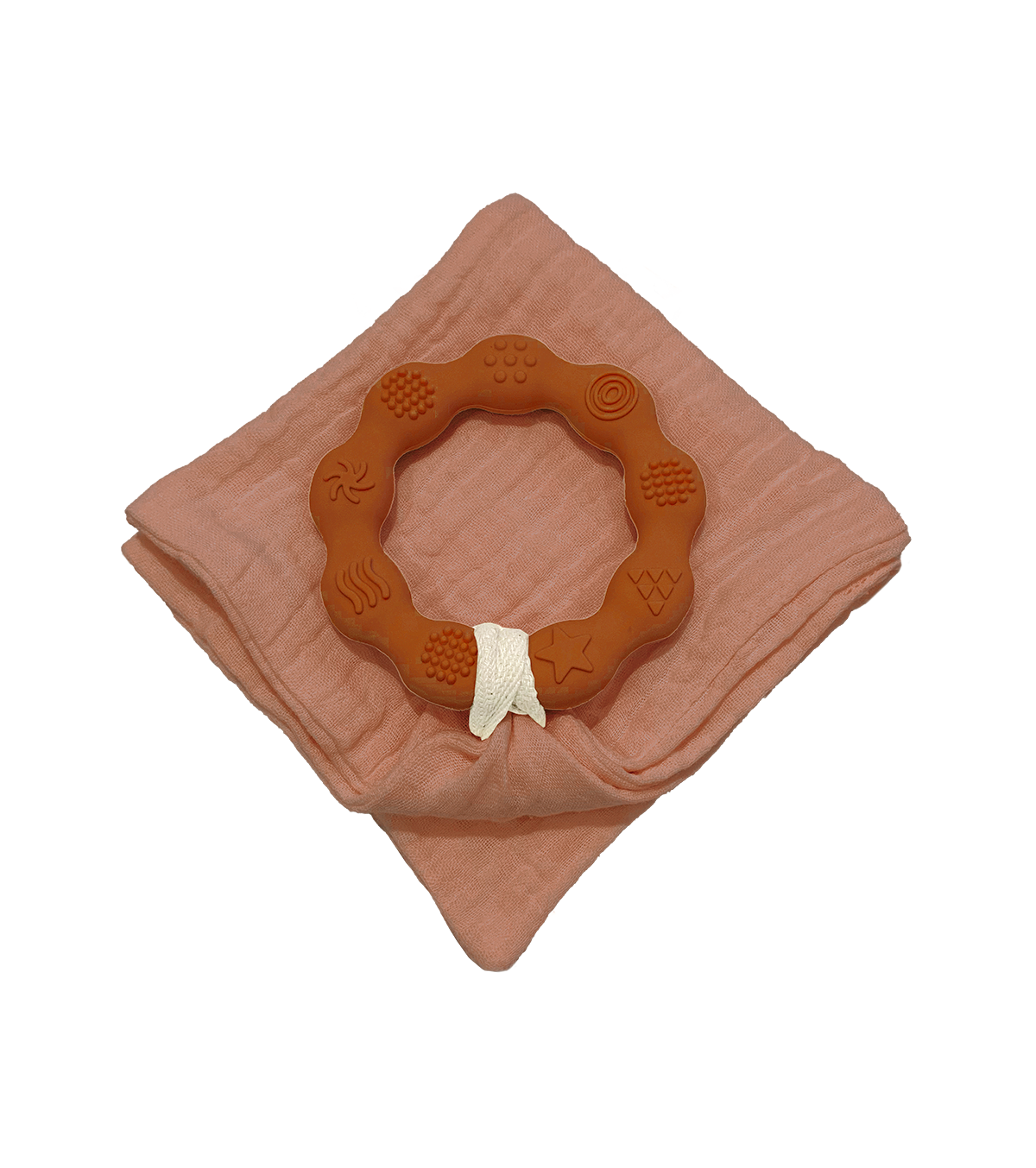 Anneau de dentition marron et lange terracotta