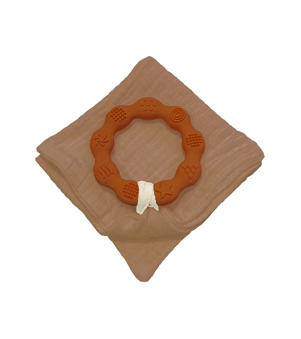 Anneau de dentition marron et lange marron