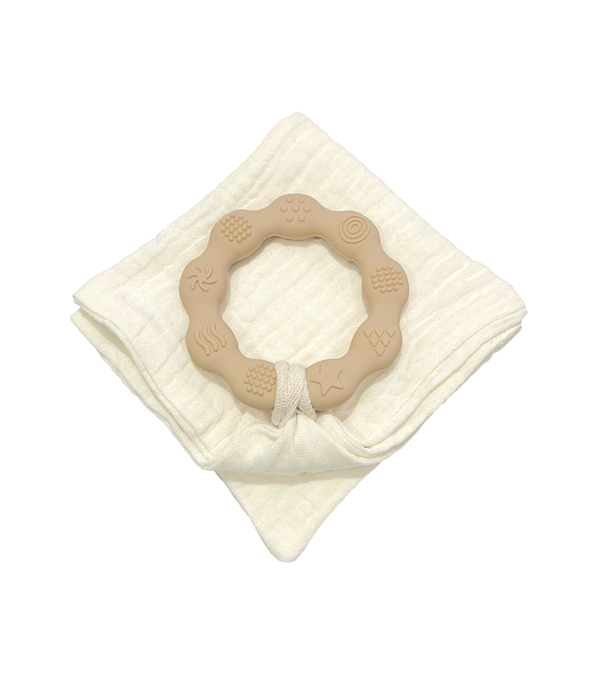 Anneau de dentition sable et lange ivoire