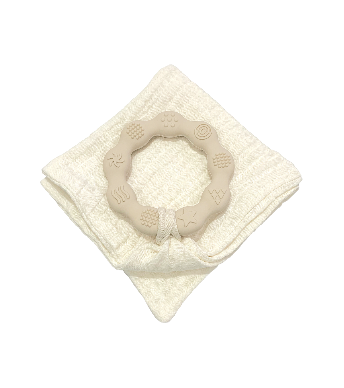Anneau de dentition beige et lange ivoire