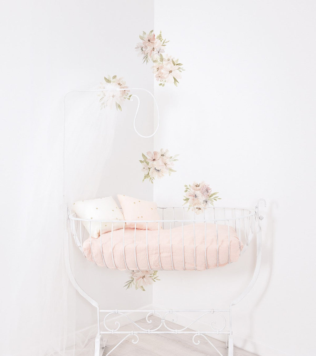 APPOLINE - Stickers muraux - Bouquets de fleurs (aquarelle)