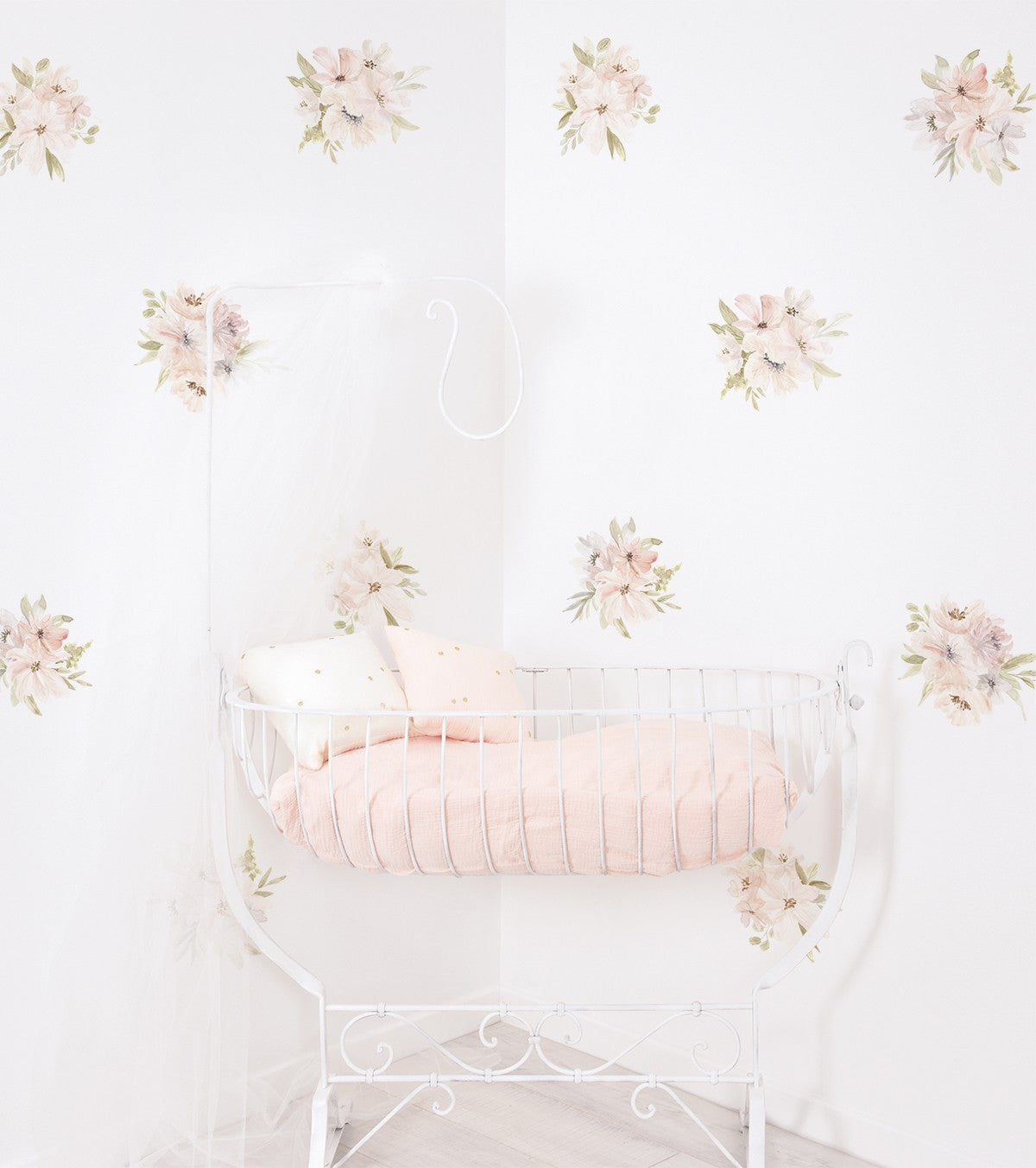 APPOLINE - Stickers muraux - Bouquets de fleurs (aquarelle)