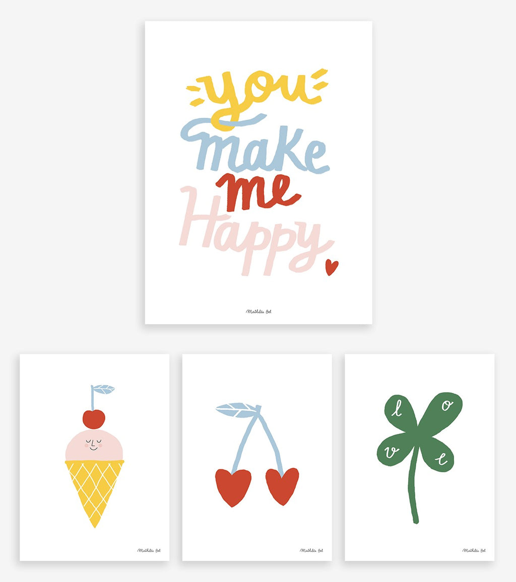 BROOKLYN - Lot affiches enfant - Arc-en-ciel (lot de 5)