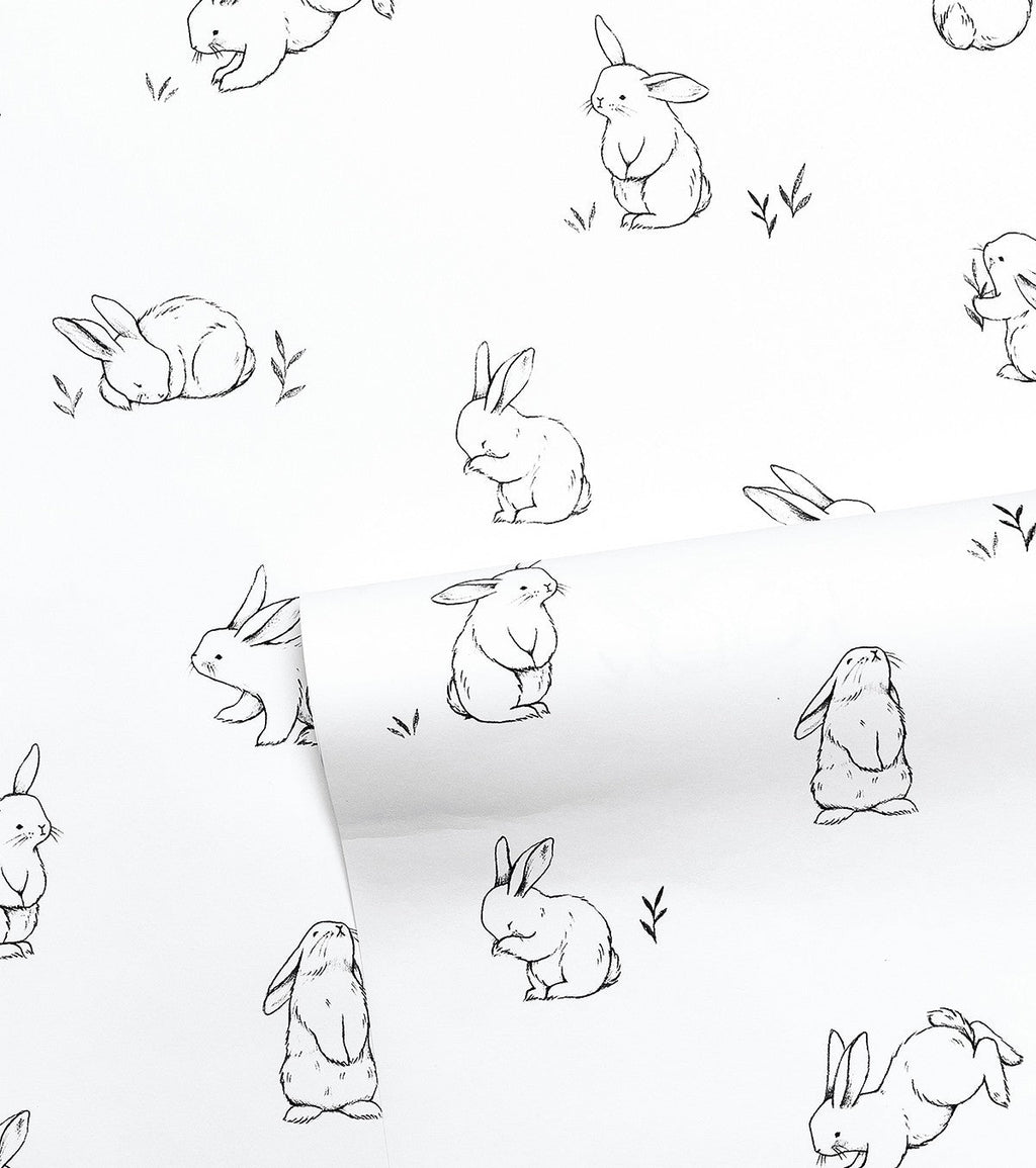 BUNNY - Papier peint enfant - Motif petits lapins