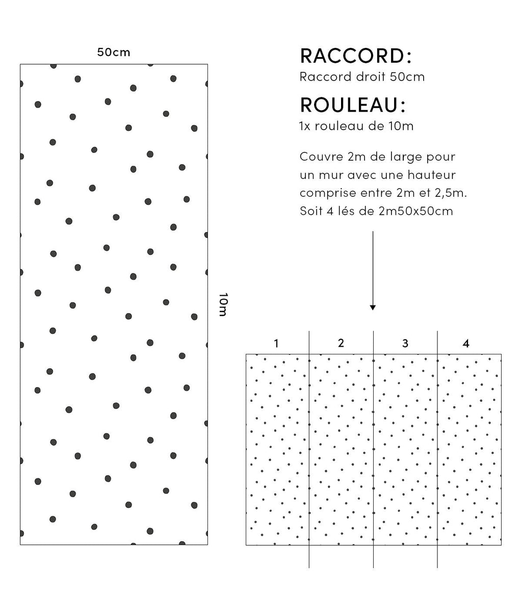 MINIMA - Papier peint enfant - Motif pois