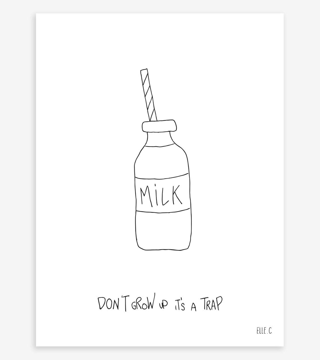 BACK TO SCHOOL - Affiche enfant - Don't grow up