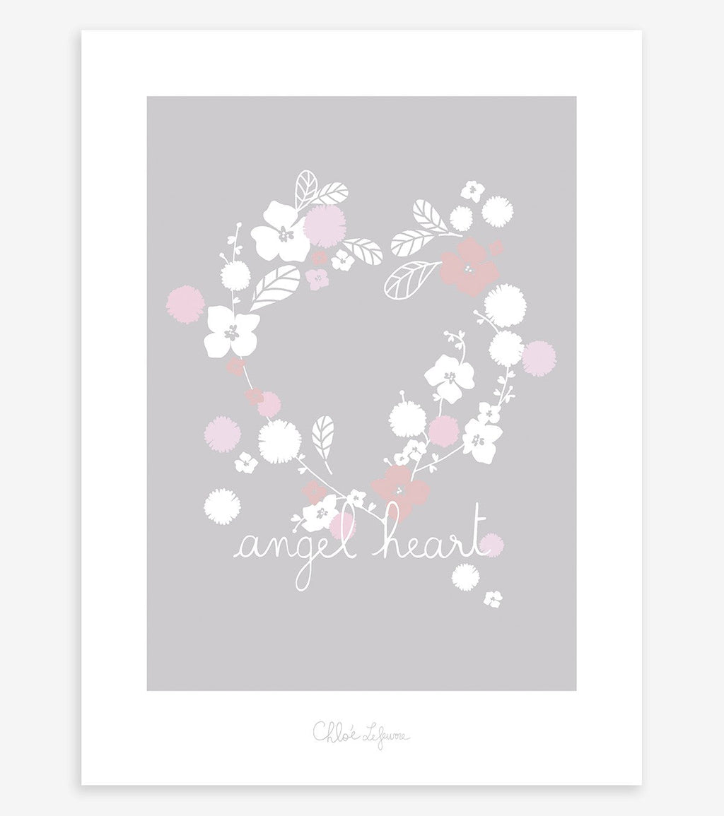 ANGEL - Affiche enfant - Couronne de fleurs