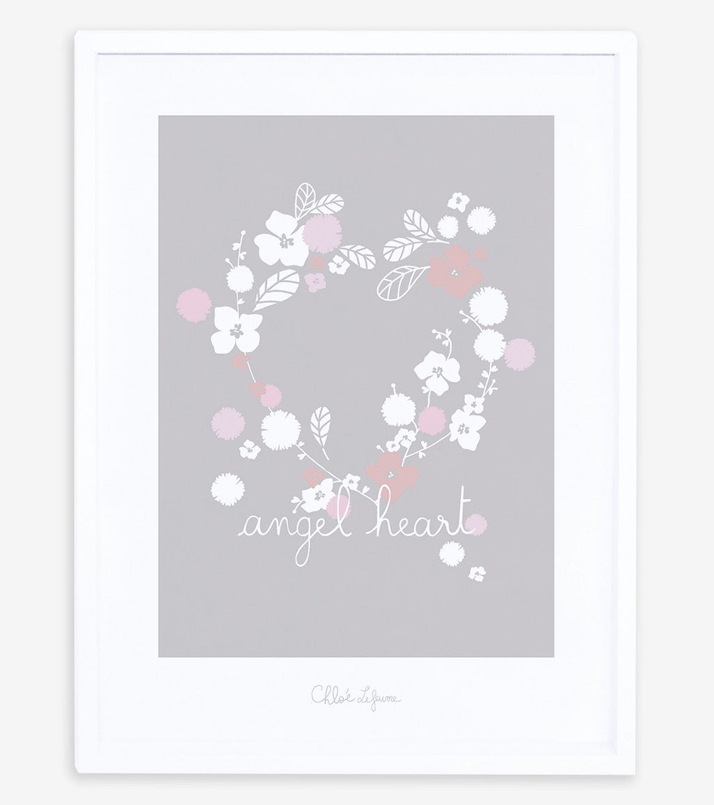 ANGEL - Affiche enfant - Couronne de fleurs