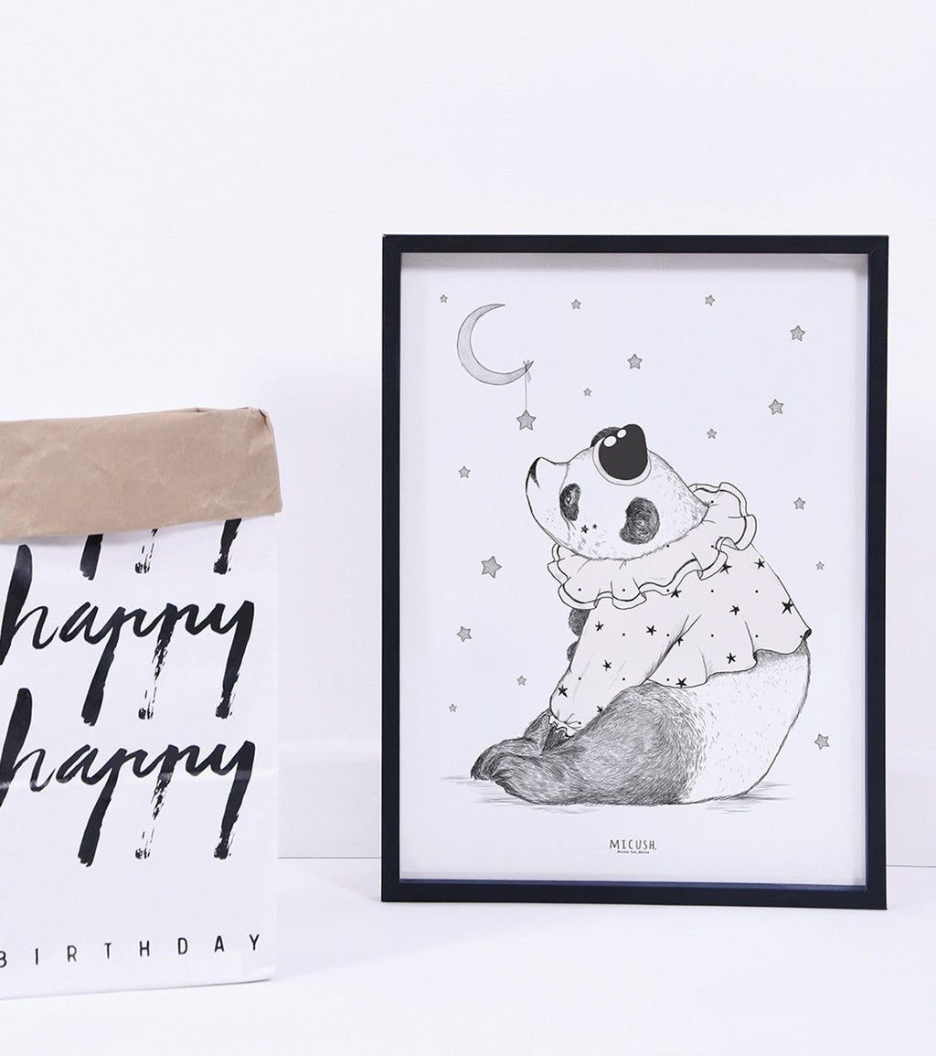 DREAMY - Affiche enfant - Panda rêveur