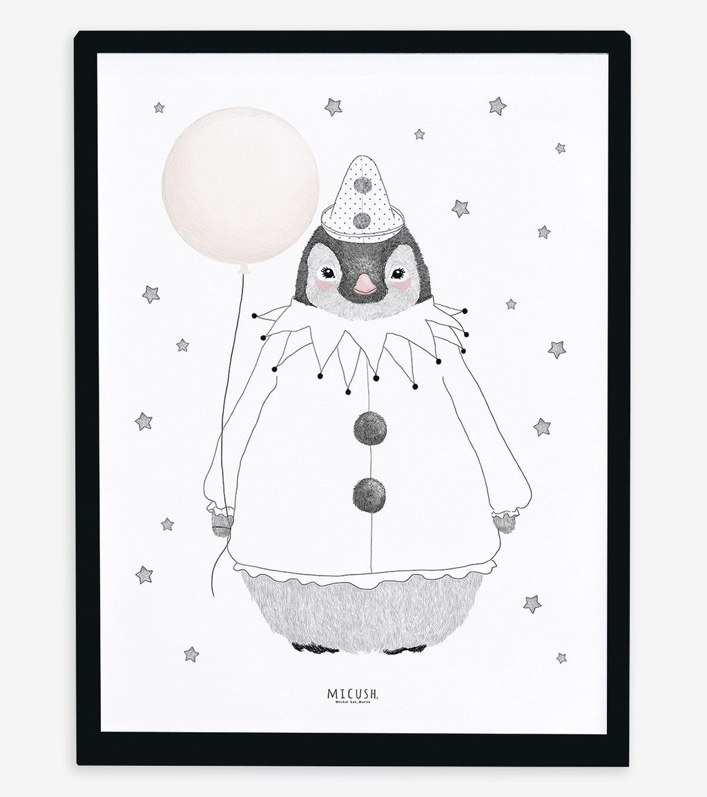 DREAMY - Affiche enfant - Pingouin et étoiles