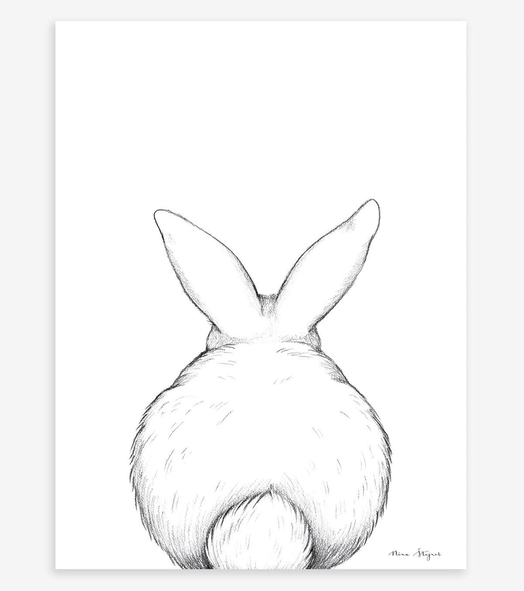 BUNNY - Affiche enfant - Lapin de dos