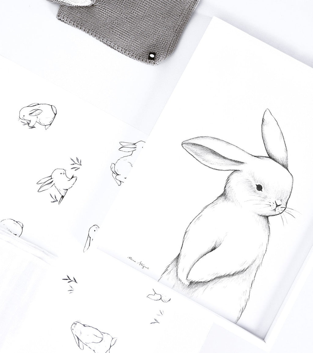 BUNNY - Affiche enfant - Lapin de face