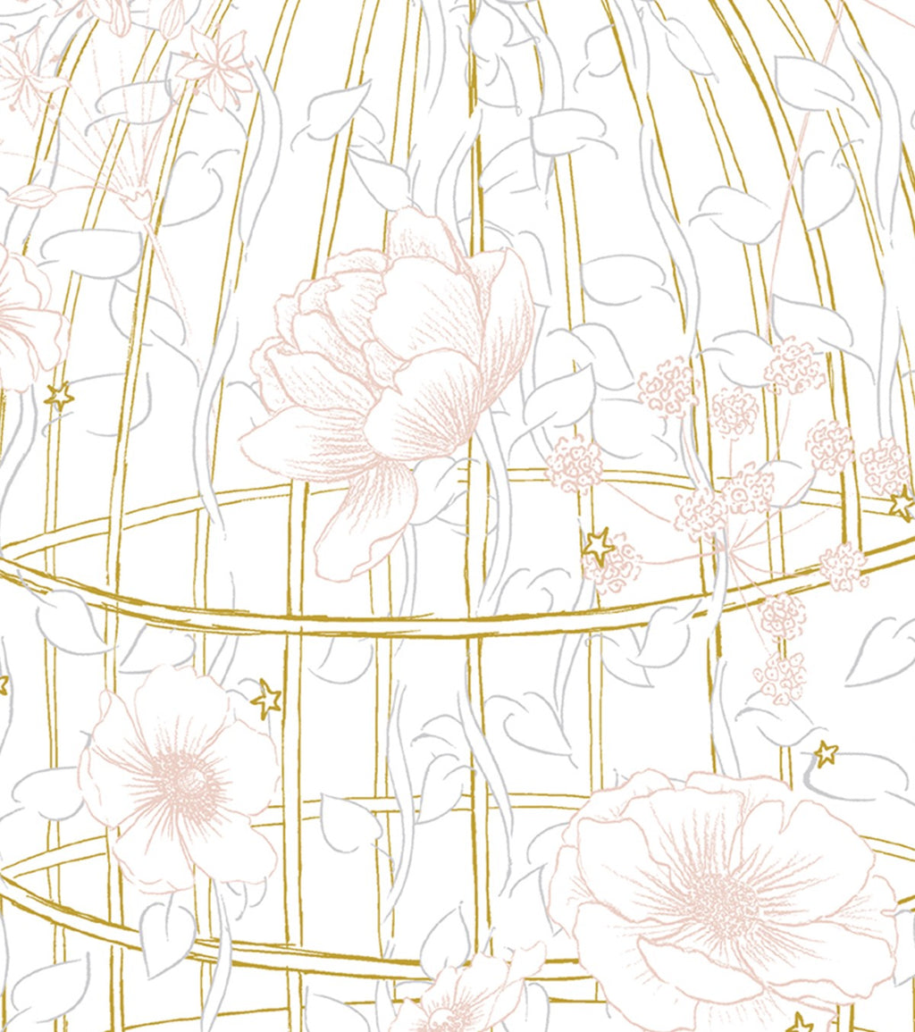 BOTANY - Affiche enfant - Cage et fleurs