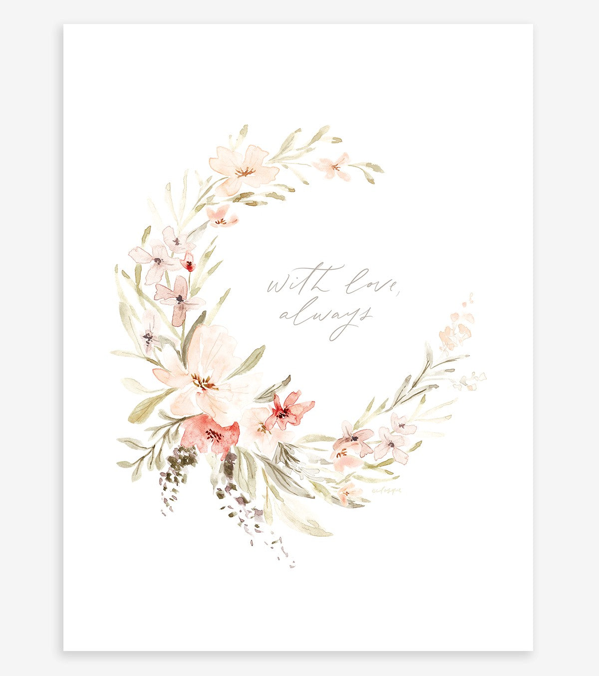 APPOLINE - Affiche encadrée enfant - Couronne de fleurs