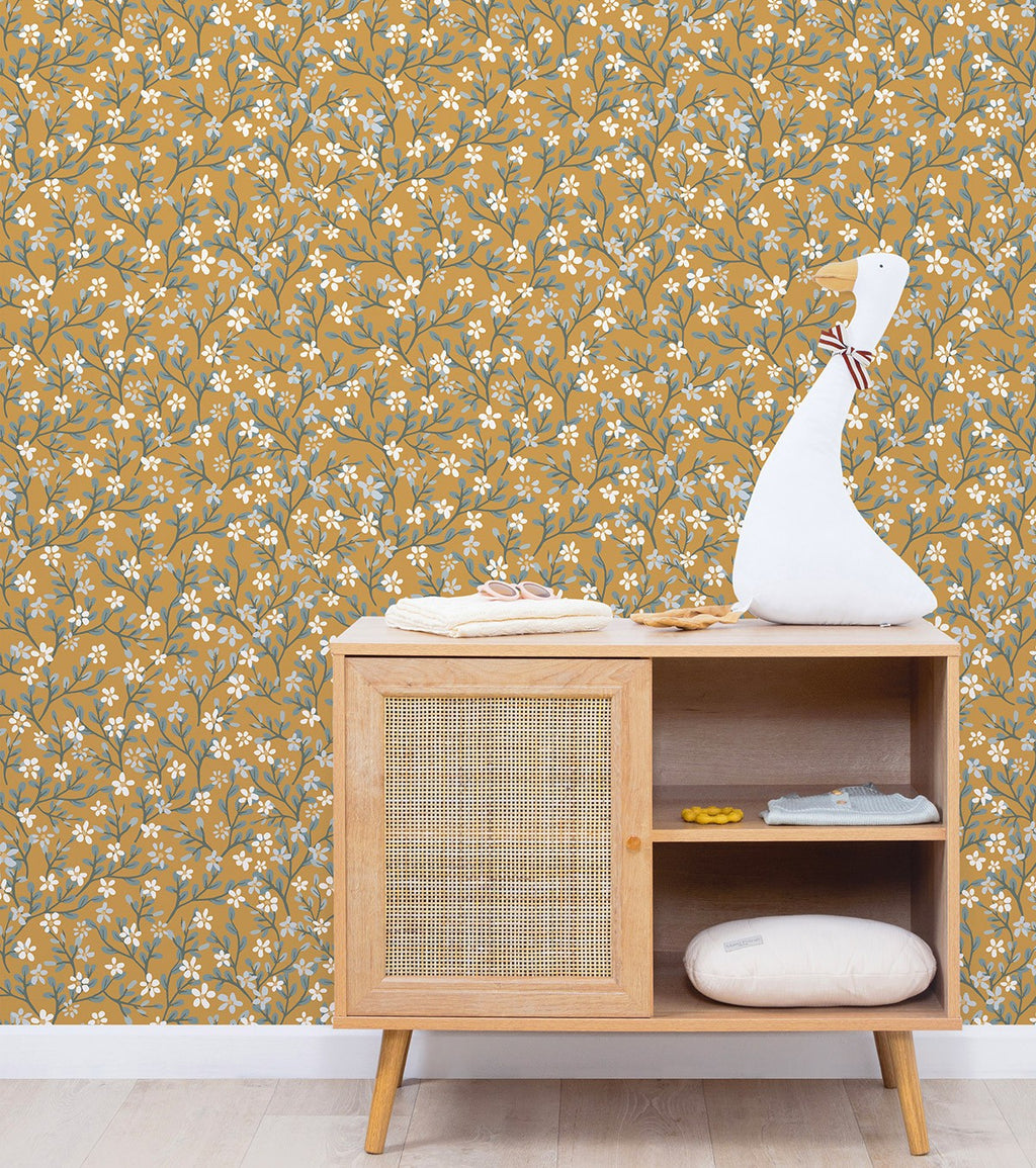 BRAYLYNN - Papier peint enfant - Motif fleurs