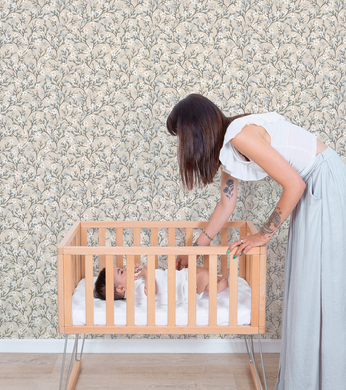 BRAYLYNN - Papier peint enfant - Motif fleurs