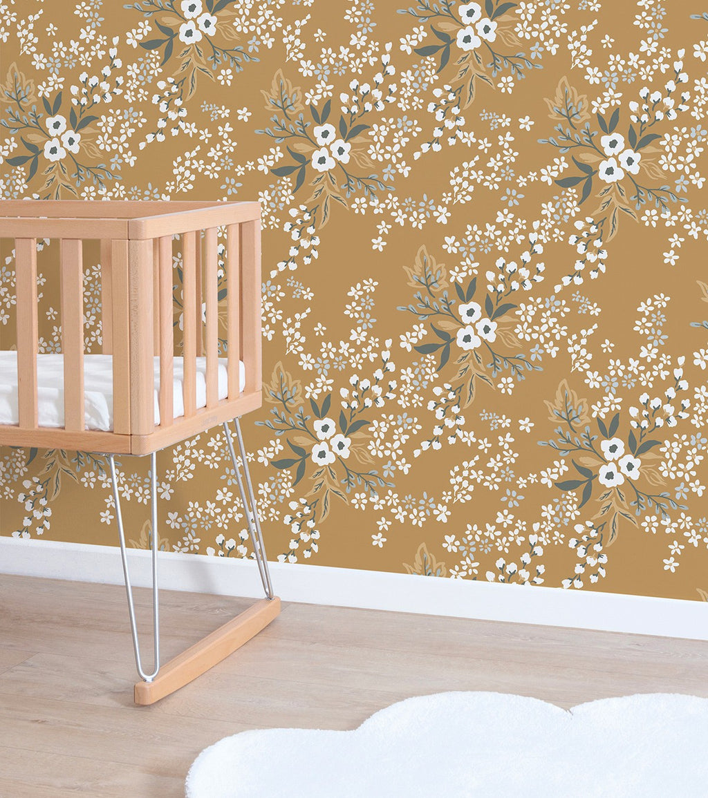 BRAYLYNN - Papier peint enfant - Motif floral
