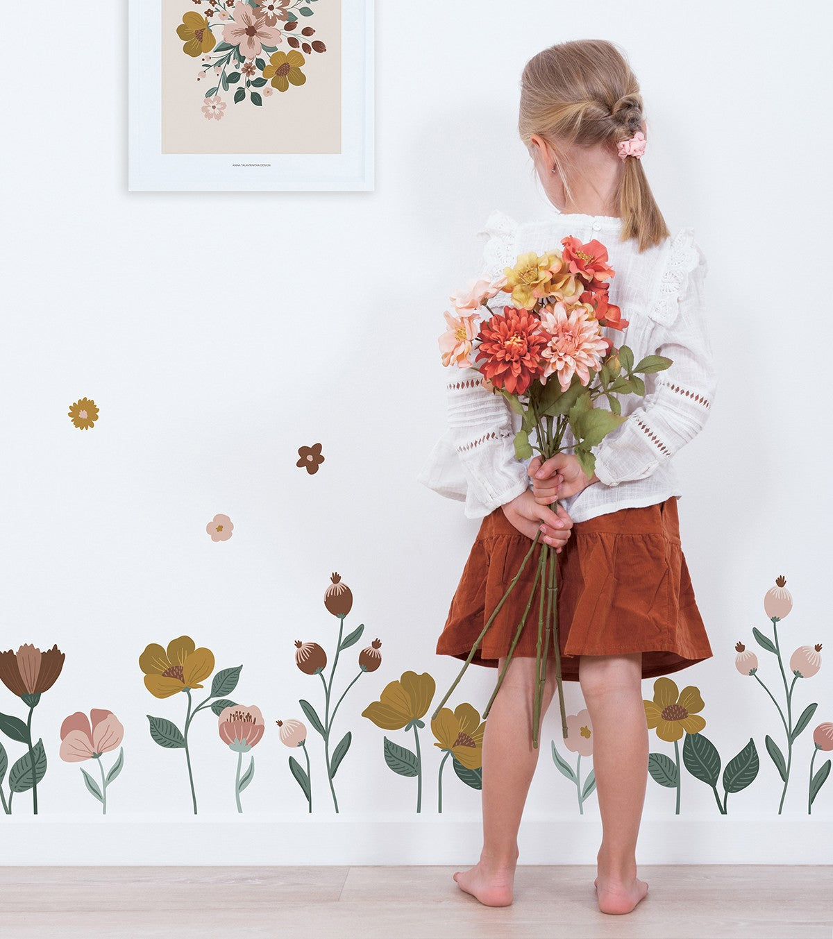 CAPUCINE - Stickers muraux - Grandes fleurs