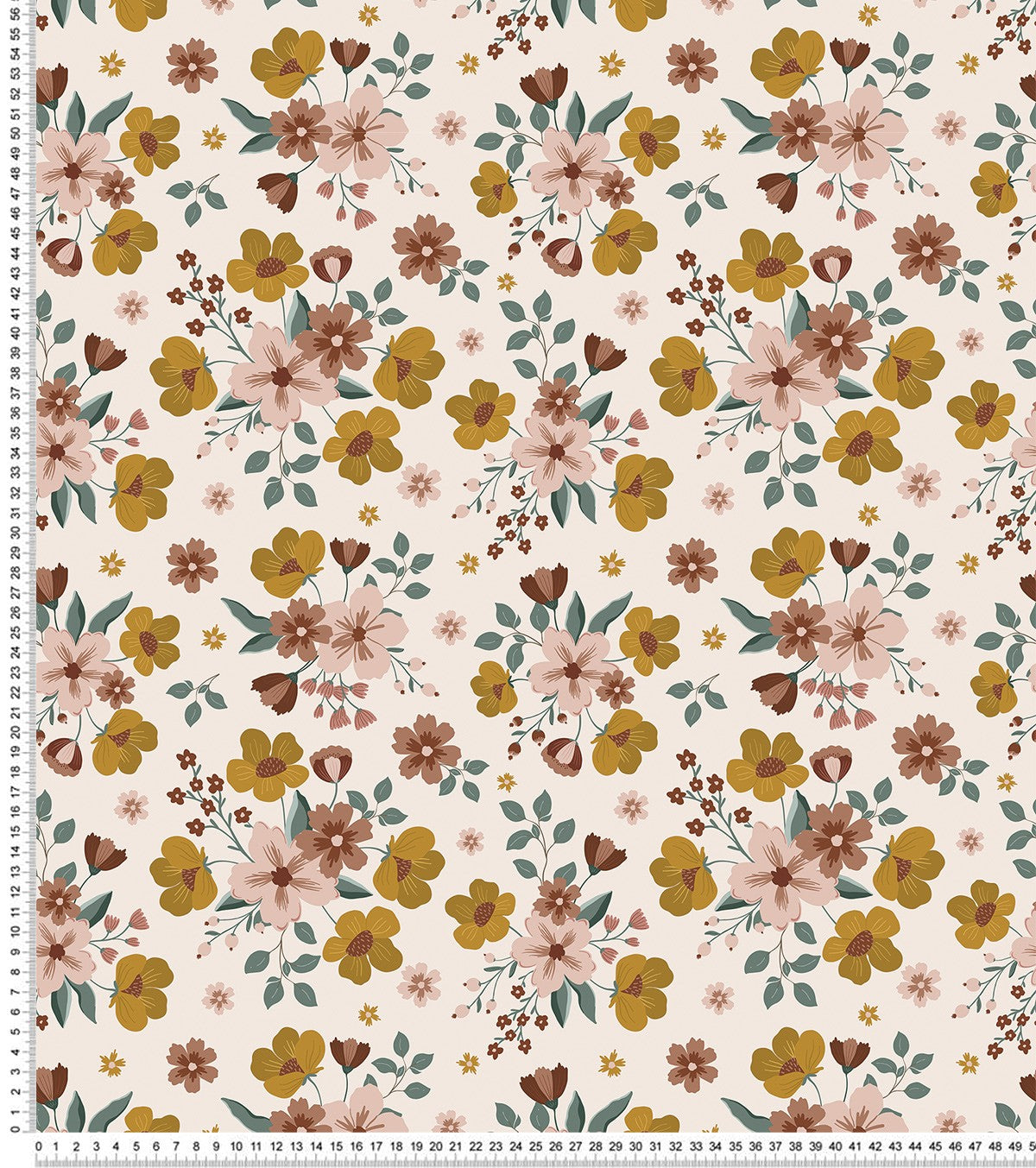 CAPUCINE - Papier peint enfant - Motif bouquet