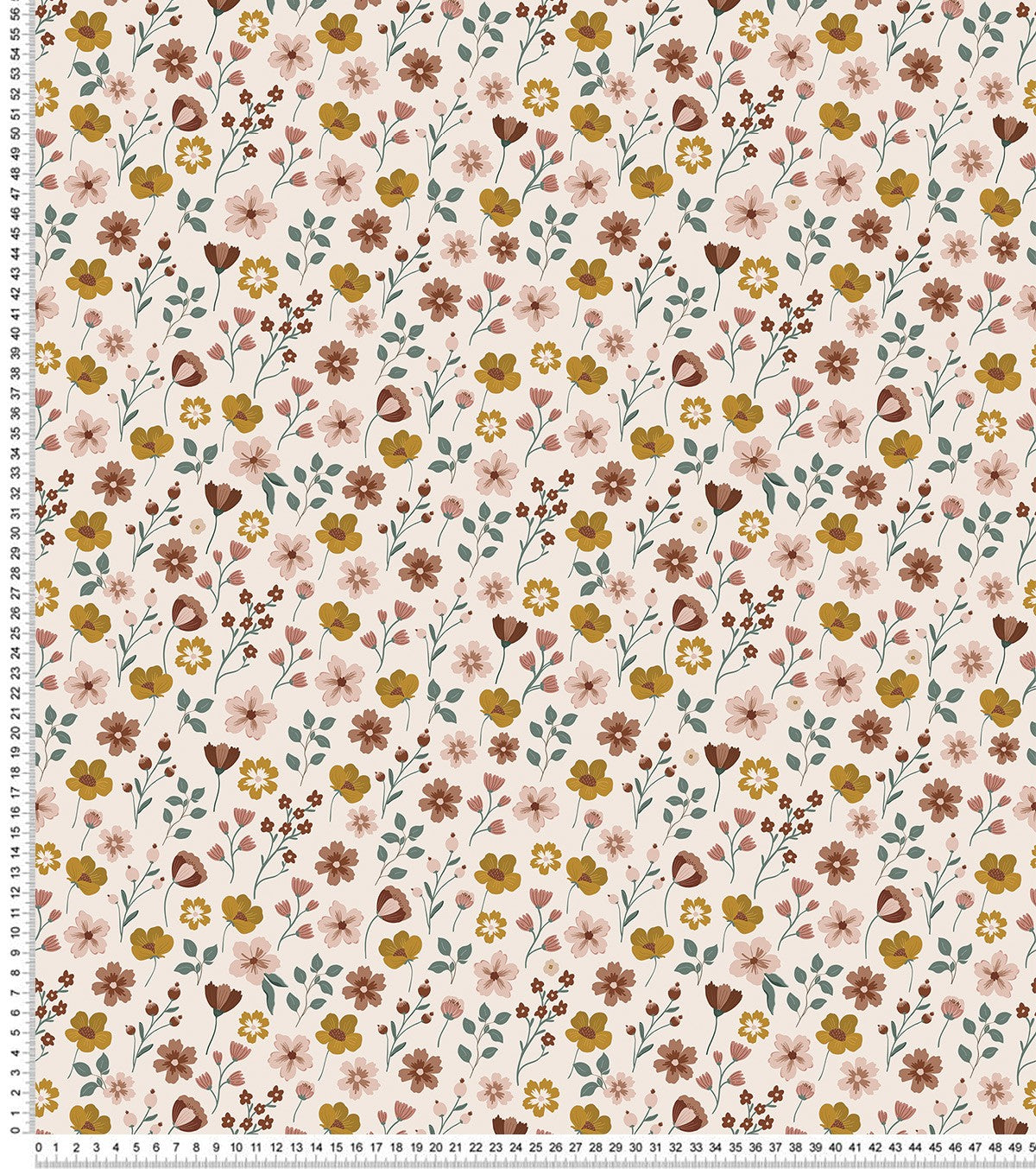 CAPUCINE - Papier peint enfant - Motif fleurs sur tige
