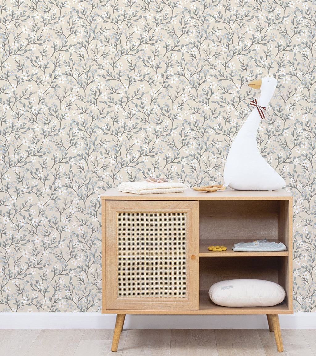 BRAYLYNN - Papier peint enfant - Motif fleurs