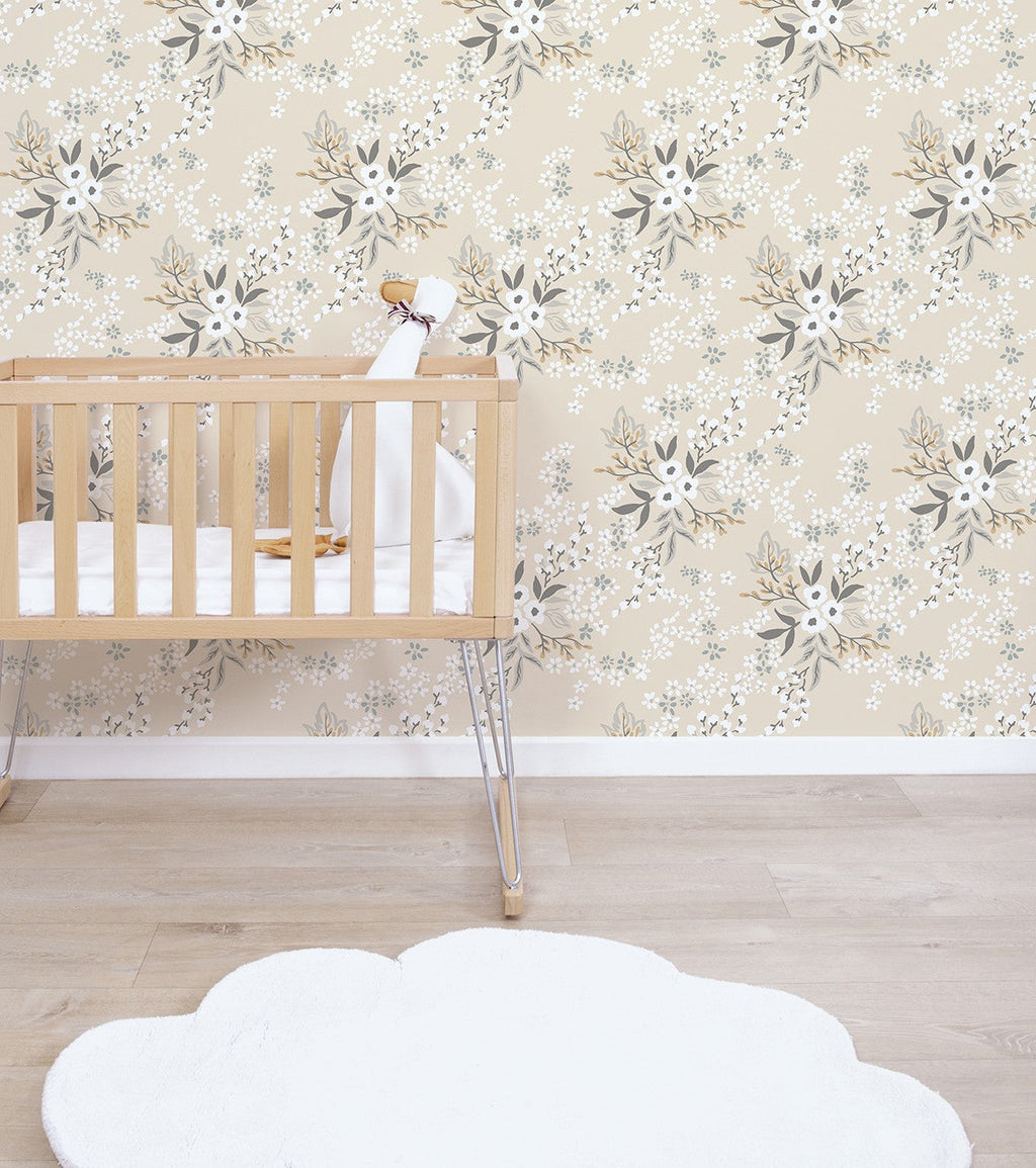BRAYLYNN - Papier peint enfant - Motif floral