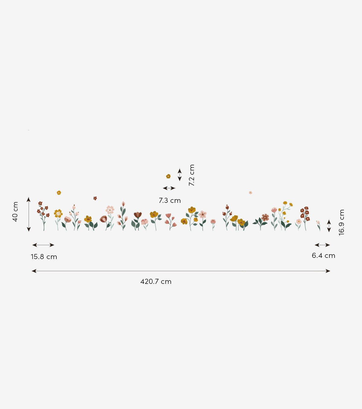 CAPUCINE - Stickers muraux - Grandes fleurs