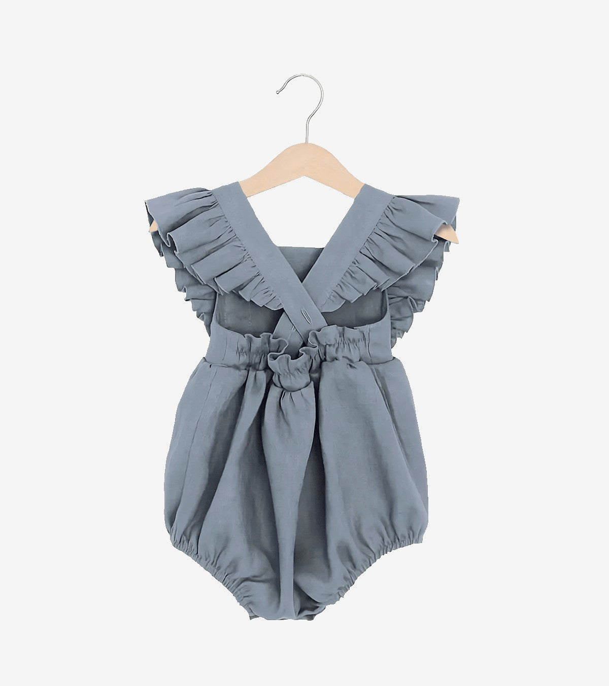 Barboteuse à volants - bleu