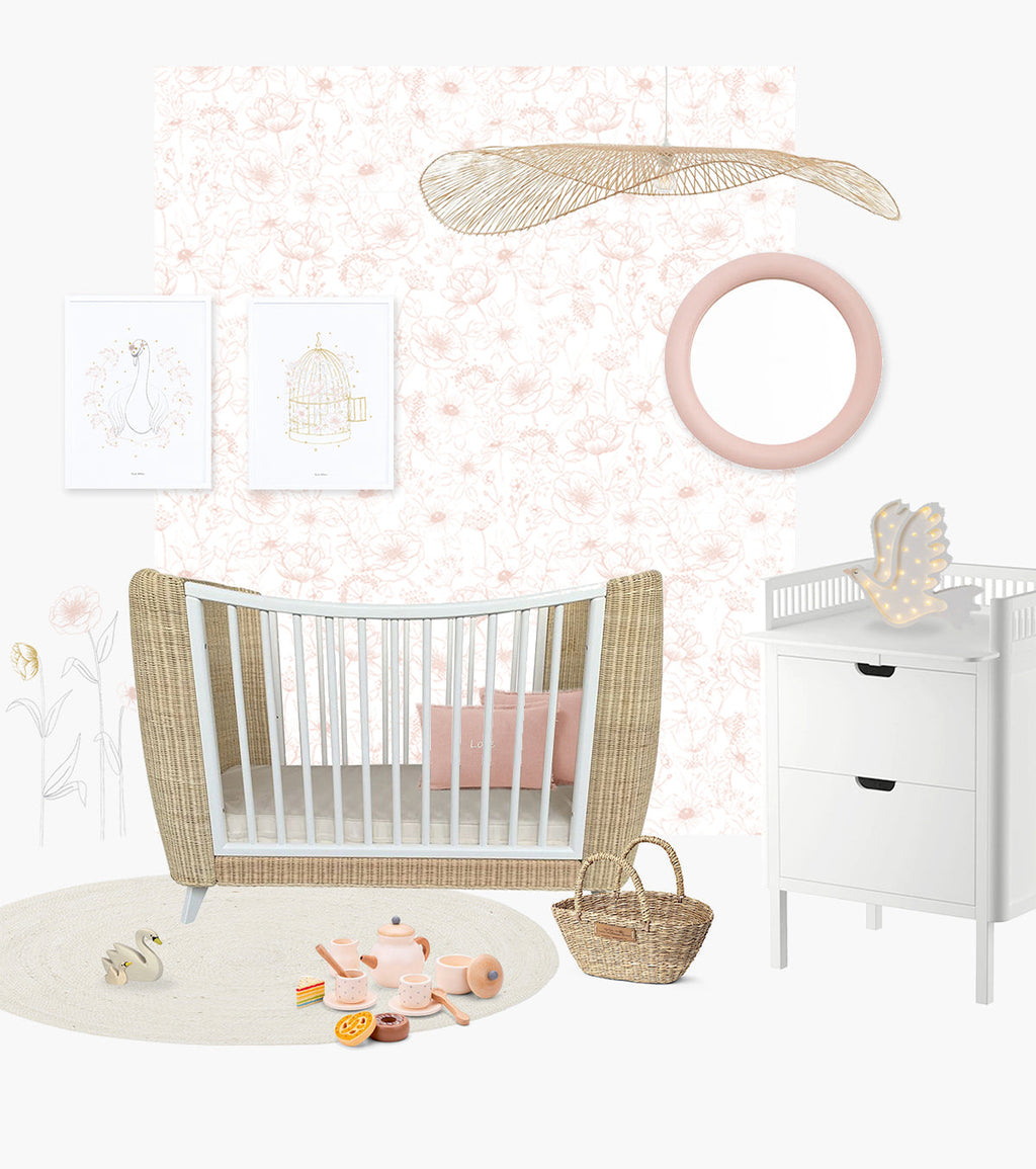 BOTANY - Papier peint enfant - Motif fleurs