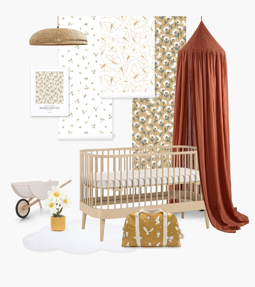 BRAYLYNN - Papier peint enfant - Motif petit fleurs