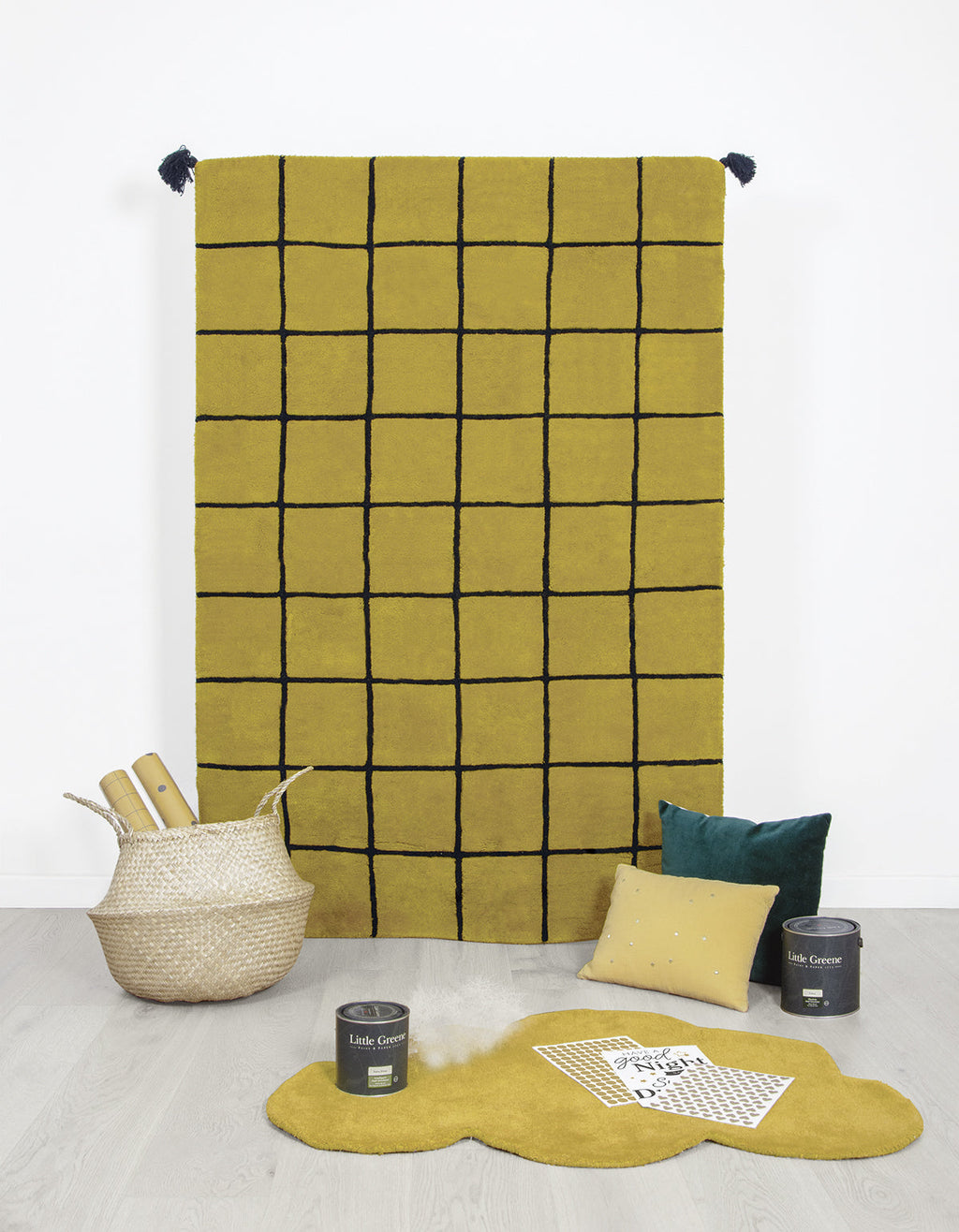 CLOUD - Tapis nuage moutarde