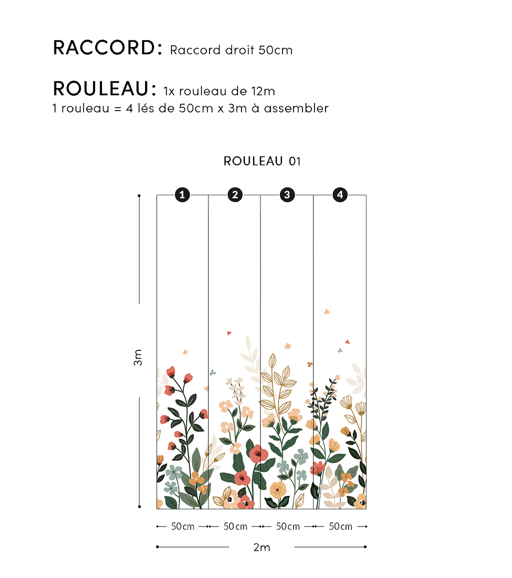 BLOEM - Papier peint panoramique - Fleurs du printemps