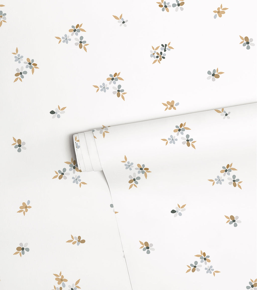 BRAYLYNN - Papier peint enfant - Motif petit fleurs