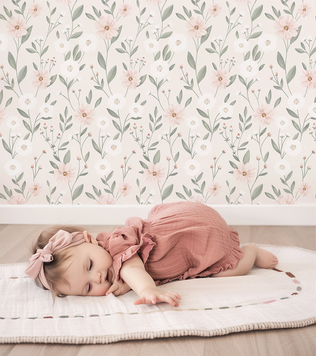 EDEN - Papier peint enfant - Éclosion florale