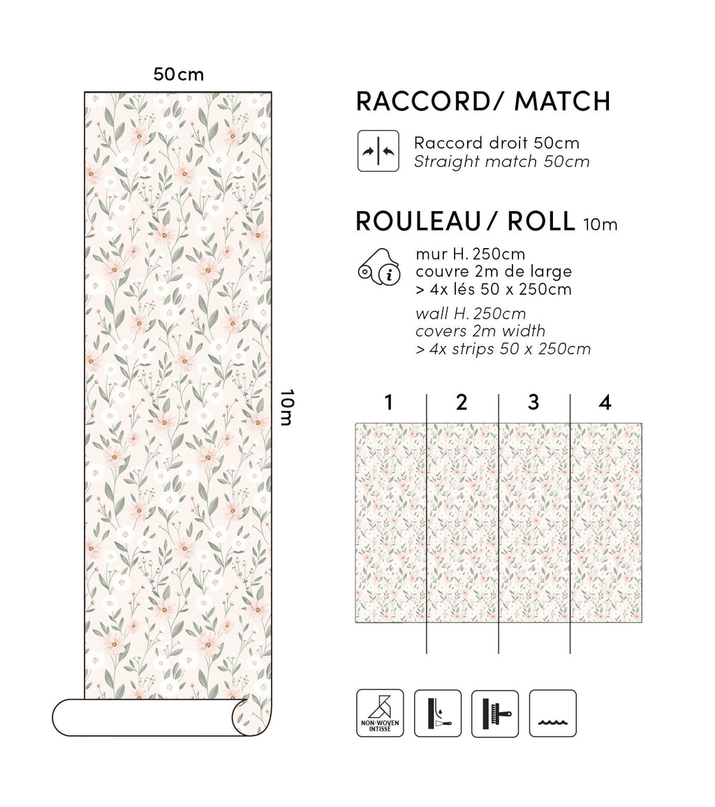 EDEN - Papier peint enfant - Éclosion florale