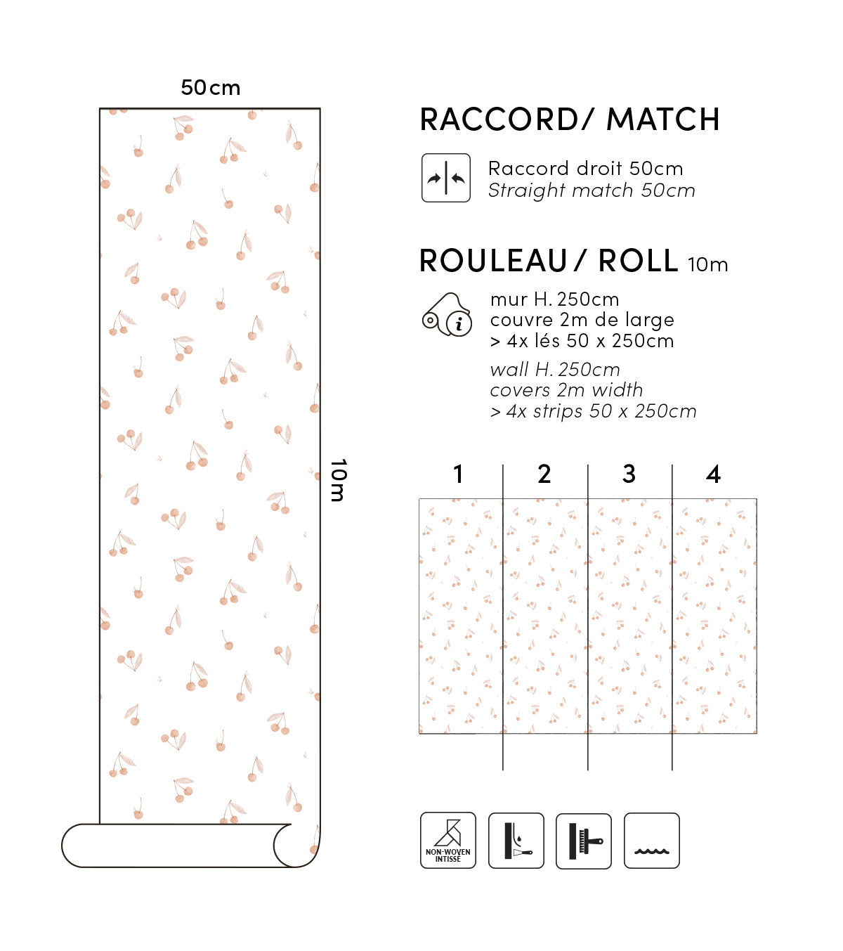 CHERRY CHERIE – Papier peint les cerises, love