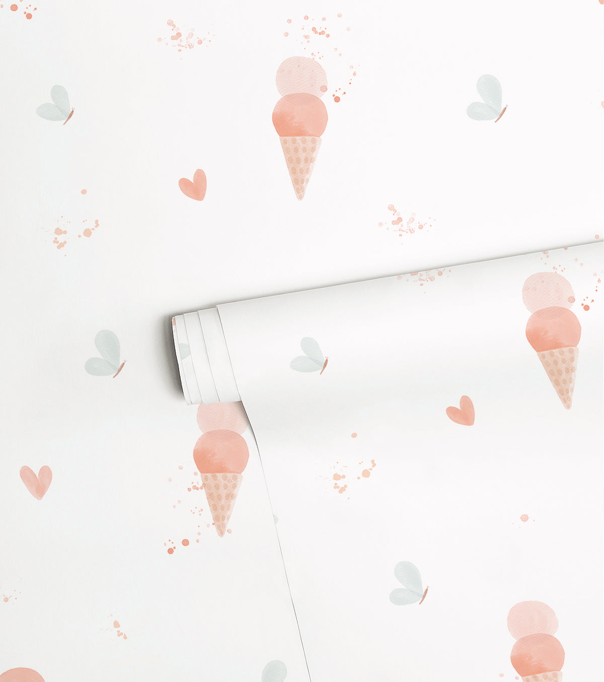 CHERRY CHERIE – Papier peint glaces et papillons, pop