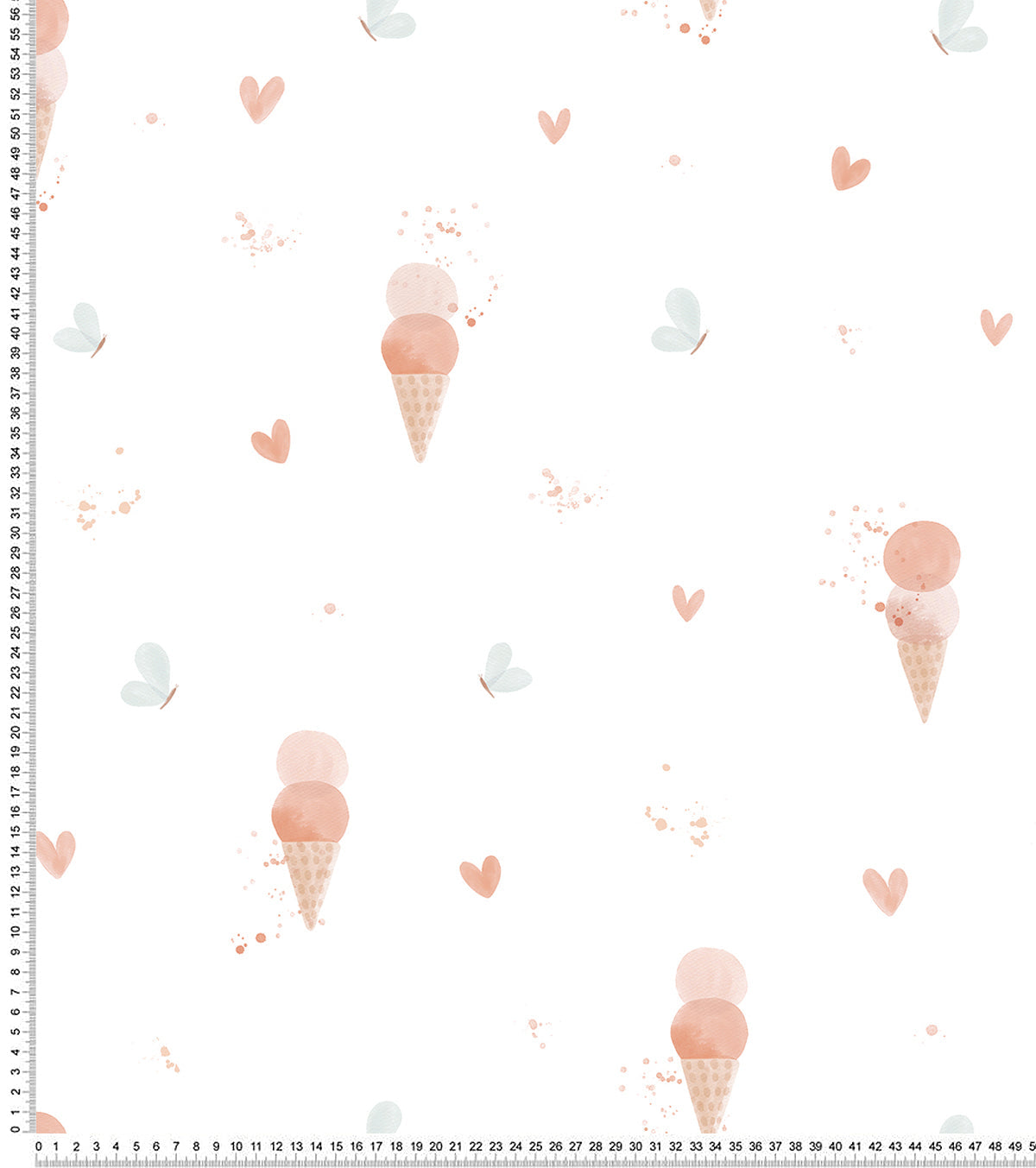 CHERRY CHERIE – Papier peint glaces et papillons, pop