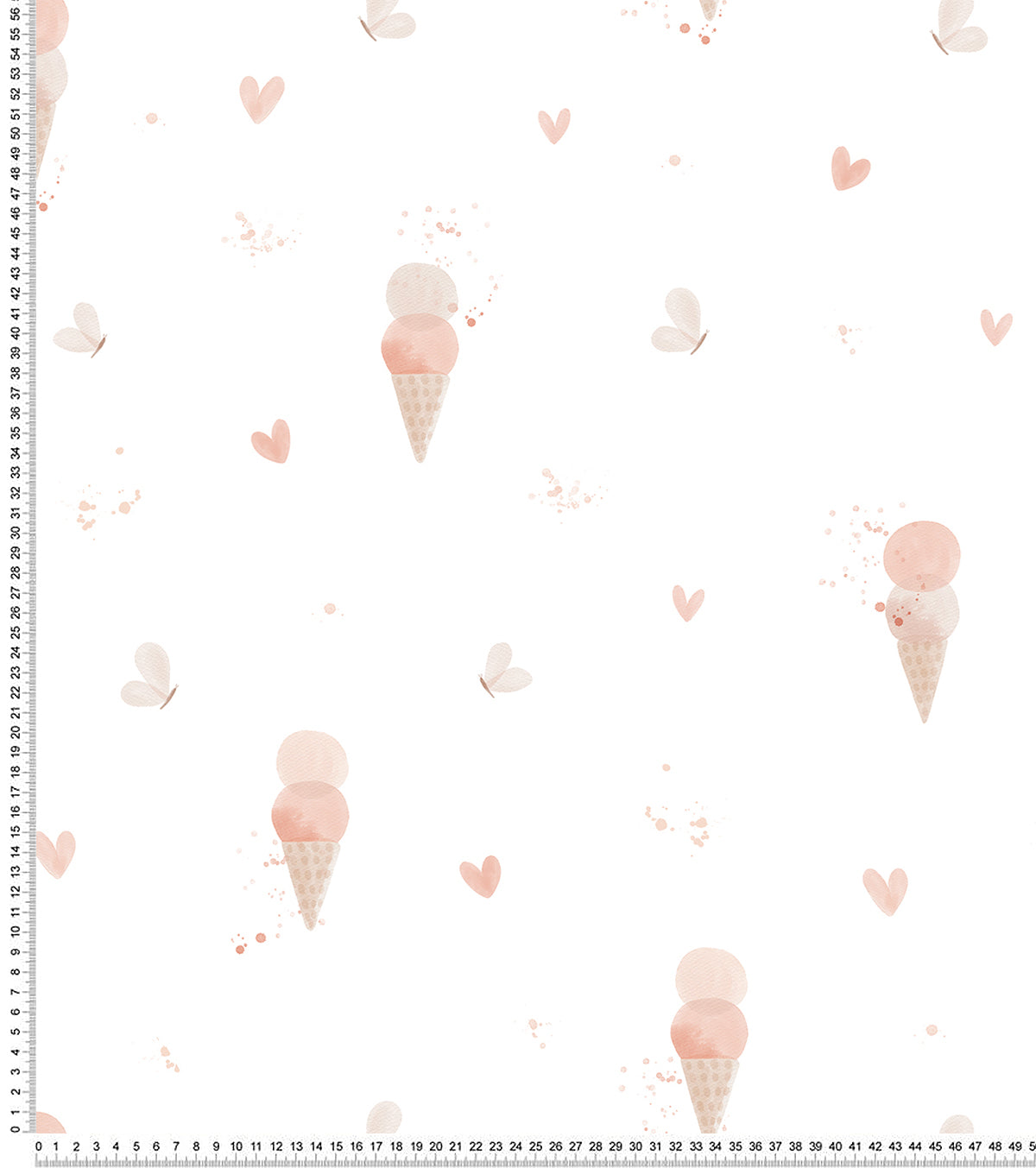 CHERRY CHERIE – Papier peint glaces et papillons, love