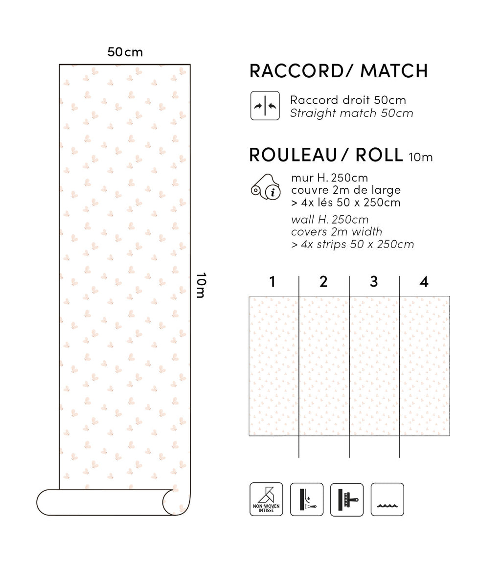 CHERRY CHERIE – Papier peint papillons, love