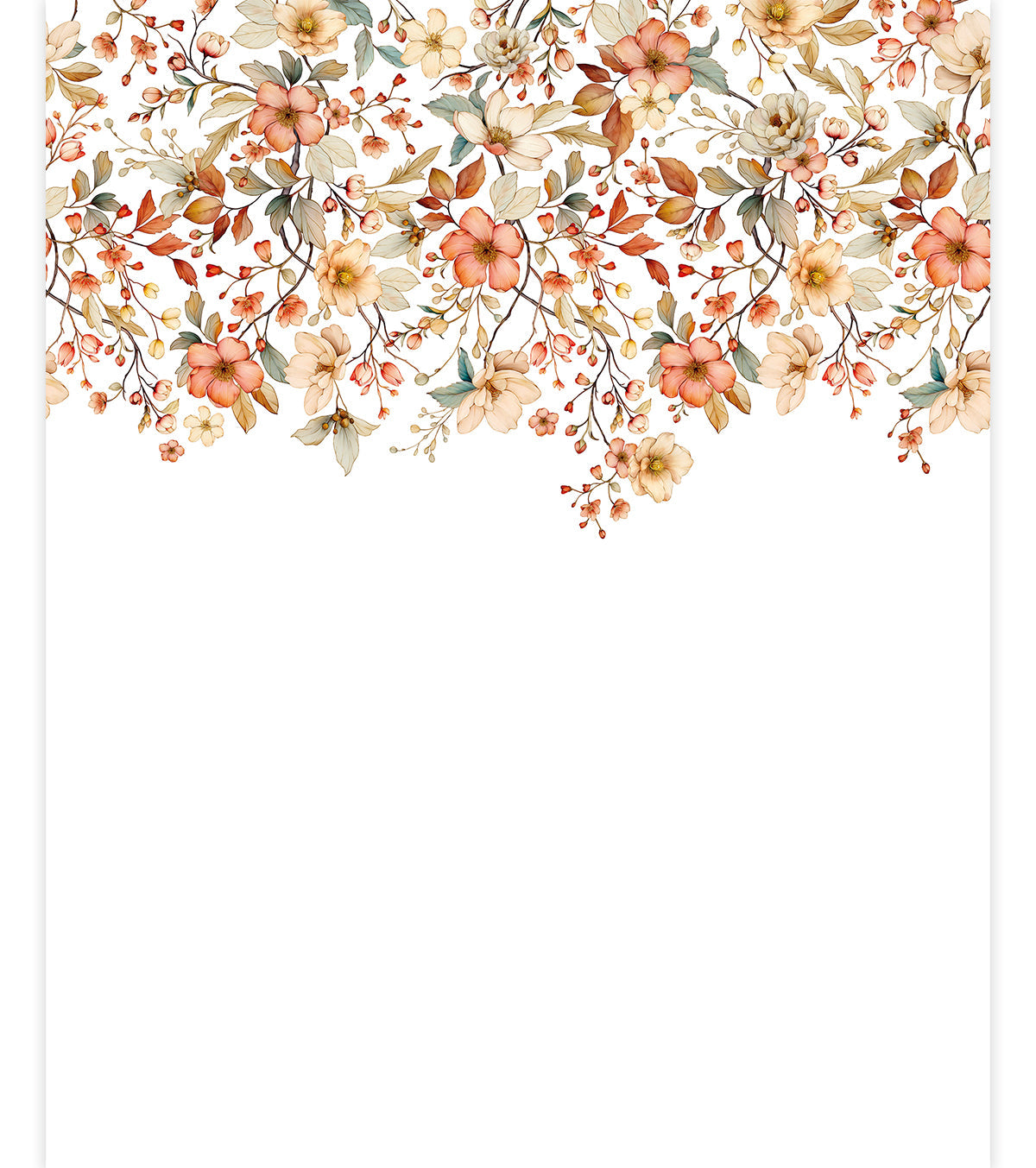 LOUISON - Échantillon papier peint panoramique Jardin fleuri