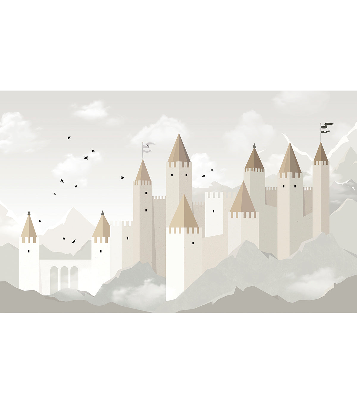 ARUNDEL - Échantillon papier peint panoramique château