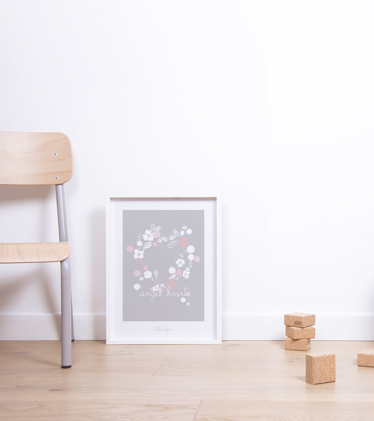 ANGEL - Affiche enfant - Couronne de fleurs