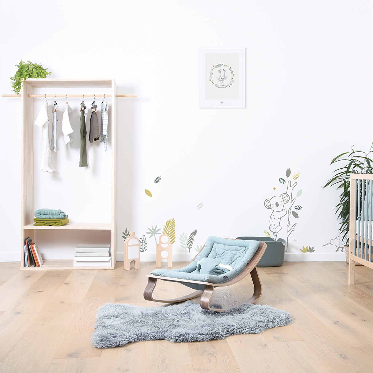 AUSTRALIA - Affiche enfant - Cacatoès et feuilles